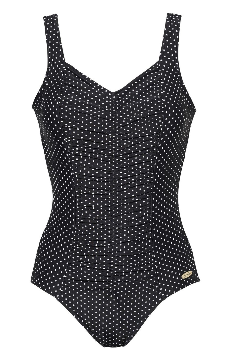 Bad & Strandklader Damella | Baddrakt - Carole - Black/White Dots