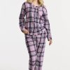 Sov & Mysklader Damella | Flanellpyjamas - Light Heather