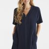 Bad & Strandklader Damella | Klanning I Frotte - Navy